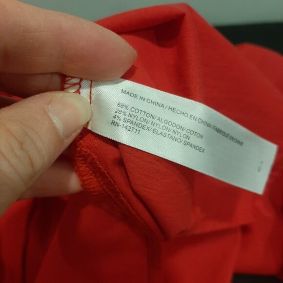 Eloquii Short Sleeve Popover Blouse Womens Plus Size 18 Red Pleated Bow Top - Picture 14 of 14